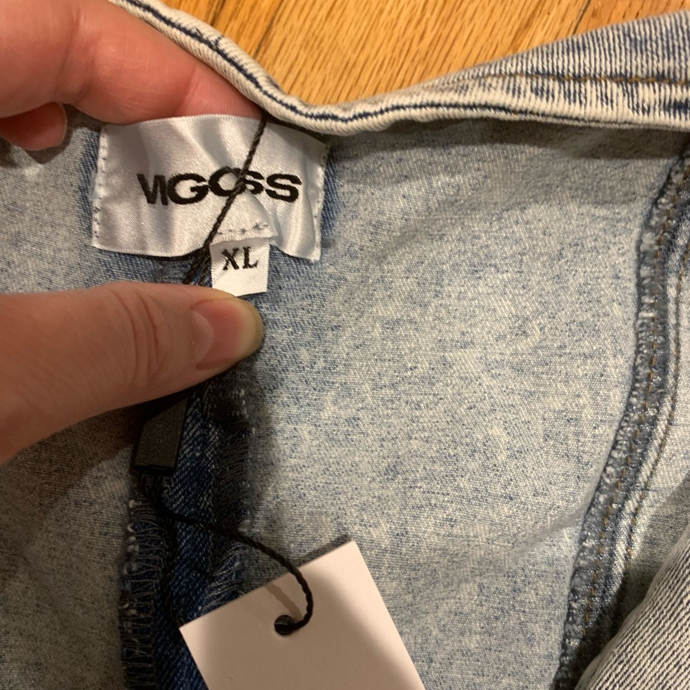 VIGOSS Light Blue Denim Vest - Picture 4 of 7